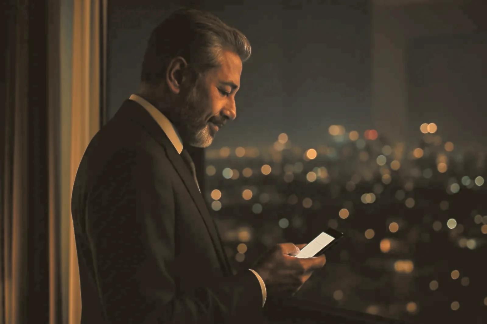 An owner checking his venue from abroad